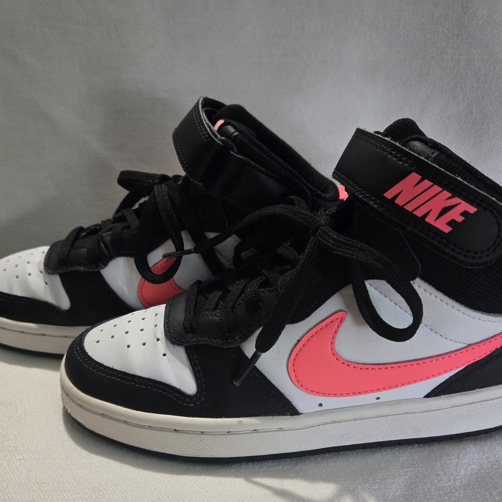 Nike Kids' Black and Pink High-Top Sneakers